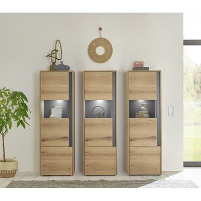 Wohnwand INOSIGN "City/Giron", braun (eichefarben), B:190cm H:155cm T:40cm, Kastenmöbel-Sets Image