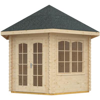 Holzpavillon SKANHOLZ "Madeira", beige (natur), B/H/T: 350cm x 357cm x 303cm, Pavillons, 303 x 350 cm Image