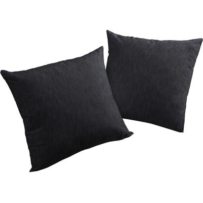 Dekokissen WIRTH "Java II" Gr. 1, blau (dunkelblau, unifarben), B:40cm L:40cm, Polyester, Dekokissen_Sitzkissen_Kissenhüllen, Kissenhülle ohne Füllung, 2 Stück Image