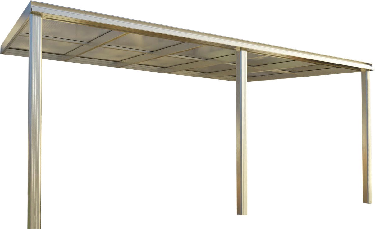 Terrassendach BECKMANN "Exklusiv Gr. 7", weiß, B:508cm T:321,7cm, Aluminium, Kunststoff, Terrassenüberdachungen