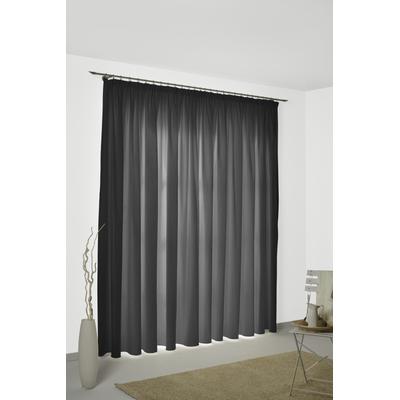 Vorhang WIRTH "Felsted" Gr. 5, schwarz, B:132cm H:255cm, Jacquard, Polyester, Gardinen Image
