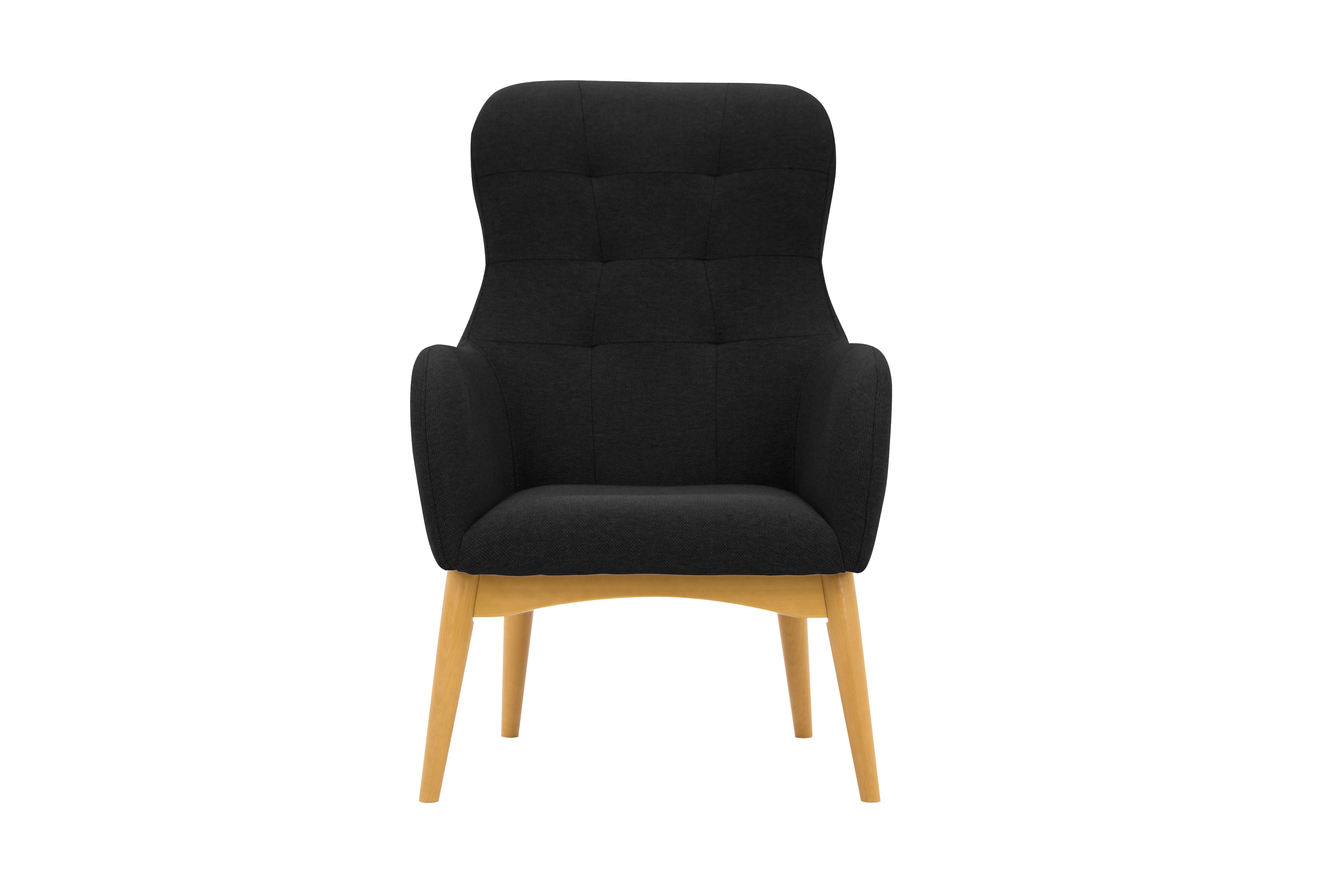 Sessel HOME AFFAIRE "Leonarda", schwarz, B:66cm H:101cm T:88cm, 100% Polyester, Sessel, Lounge-Sessel Einzelsessel, feine Steppung im Rücken