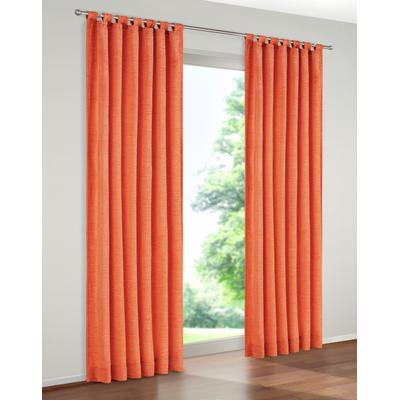 Vorhang WIRTH "Trondheim 234 g/m²" Gr. 6, orange (terra), B:132cm H:245cm, Chenille, Polyacryl, Gardinen Image
