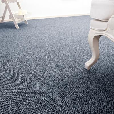 Teppichboden ANDIAMO "Carlos, Feinschlinge, Made in Netherlands", blau (dunkelblau), B:500cm H:6,5mm L:550cm, Polypropylen, Teppiche, melierte Optik, Breite 400 cm oder 500 cm, strapazierfähig Image