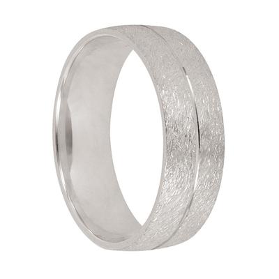 Trauring FIRETTI "Schmuck Geschenk Gold 375 Hochzeit Ehering Trauring "LIEBE" Gr. 18, weiß (weißgoldfarben), Fingerringe, 18, ohne Brillant, Weißgold 375, 6mm, Made in Germany, wahlweise mit oder ohne Brillant Image