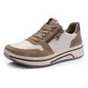 Sneaker ARA "SAPPORO", Damen, Gr. 2,5, beige (creme, beige), Glattleder, Veloursleder, sportlich, Schuhe, Freizeitschuh, Halbschuh, Schnürschuh in Komfortweite H = sehr weit