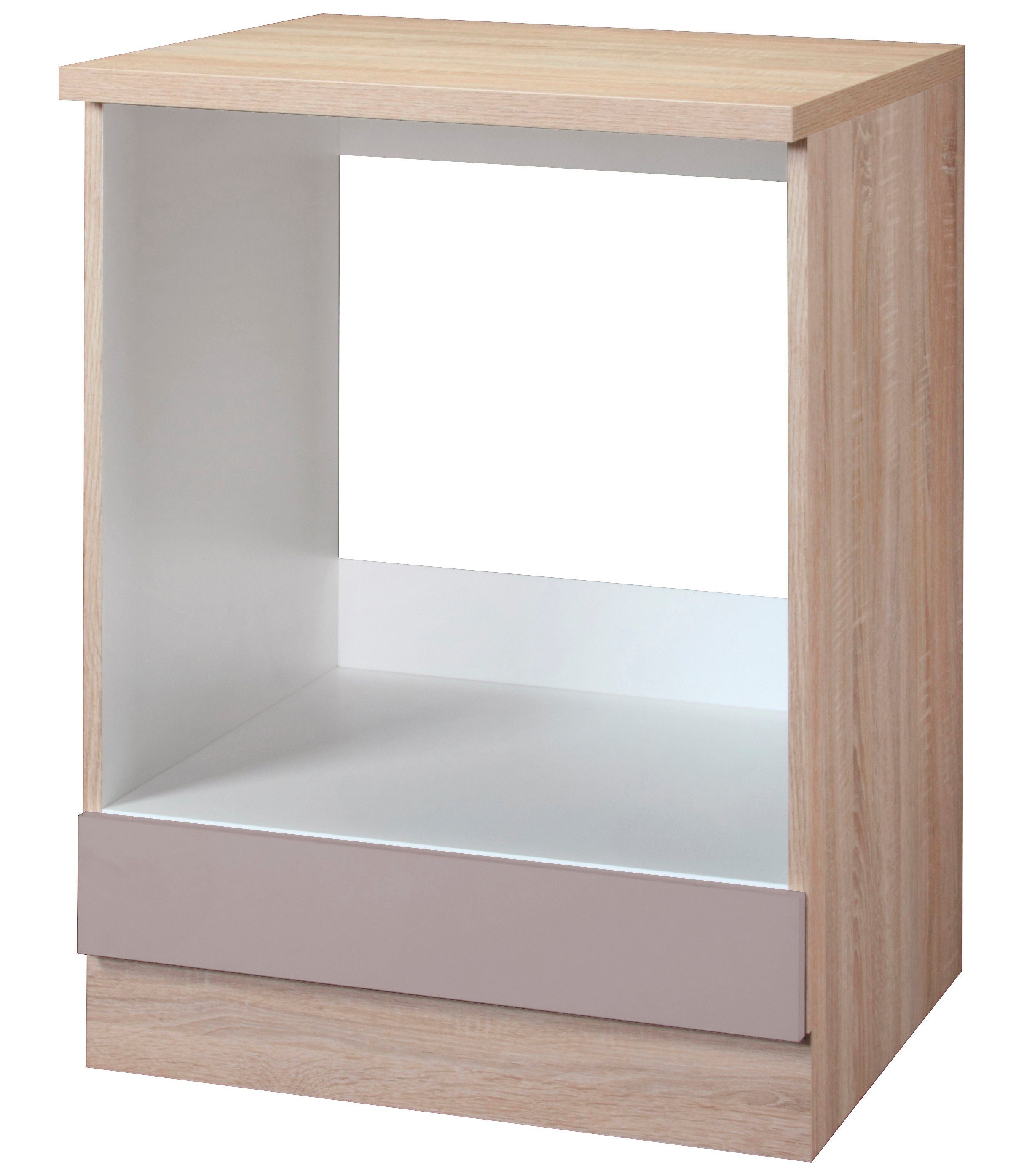 Herdumbauschrank WIHO KÜCHEN "Montana", braun (front und korpus: trüffel, arbeitsplatte: sonoma eiche), B:60cm H:85cm T:60cm, Schränke, Herdumbauschrank, 60 cm breit