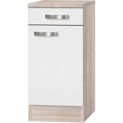 Unterschrank OPTIFIT "Faro", weiß (weiß matt), B:40cm H:84,8cm T:60cm, Schränke, mit Metallgriffen, Breite 40 cm Image
