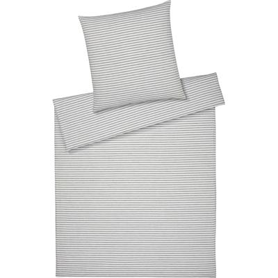 Bettwäsche ELEGANTE "Delicate", schwarz (anthazit), B/L: 135cm x 200cm, , Halbleinen, B/L: 80cm x 80cm, Halbleinen, Obermaterial: 50% Baumwolle, 50% Leinen, Bettwäsche, angenehmes Hautgefühl Image