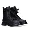 Schnürboots TOMMY HILFIGER, Kinder, Gr. 36, schwarz, Synthetik, modisch, Schuhe, Chunky Boots mit modischen Schnürsenkeln