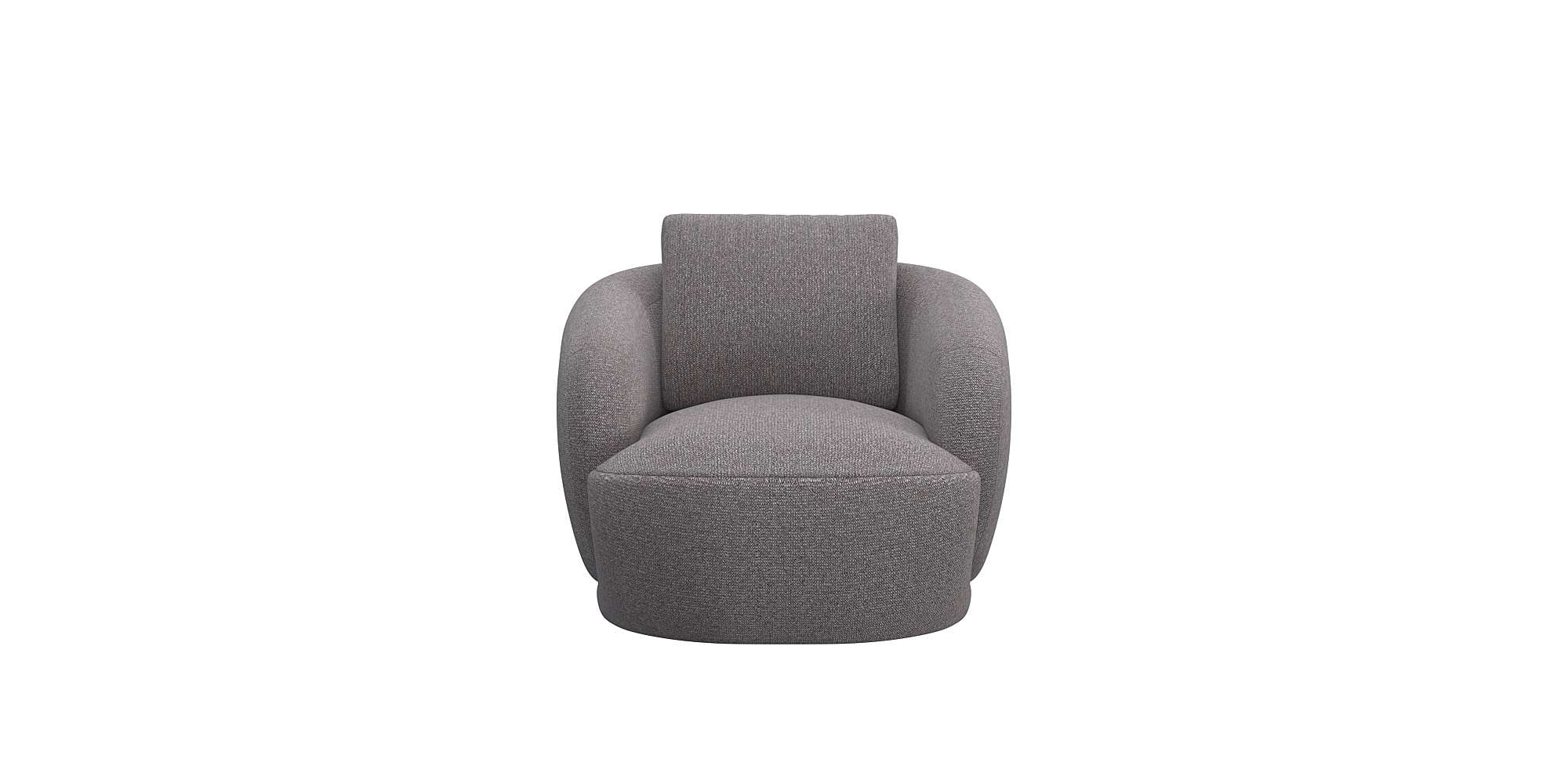 Sessel FLEXLUX "Torino, rund, drehbar, Einzelsofa, Polstersessel", braun (latte), B:90cm H:85cm T:92cm, 100% Polyester, Sessel, Sessel, Modernes, organisches Sessel-Design, Kaltschaum, Wellenunterfederung