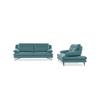 3-Sitzer CALIA ITALIA "Cezanne modern, elegant und bequem, aufwendige Detailverarbeitung", blau (27 azzurro), B:215cm H:90cm T:109cm, Sofas, wahlweise mit Sitztiefenverstellung