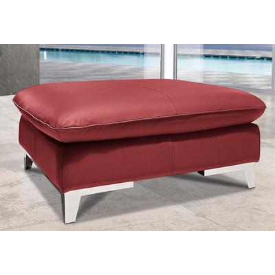 Hocker COTTA "Teresa", rot, B:98cm H:46cm T:98cm, Dickleder, Luxus-Kunstleder, NaturLeder, Hocker Image