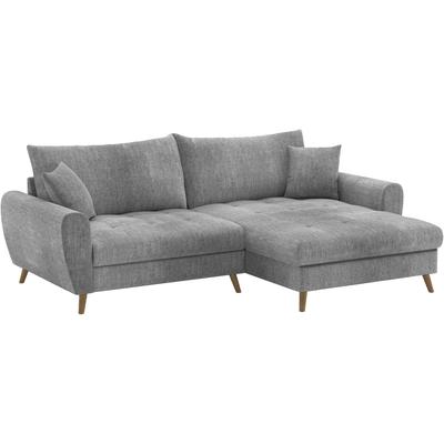 Ecksofa MR. COUCH "Blackburn II L-Form", grau (dolce 16 graphite), B:246cm H:71cm T:170cm, Dolce (100% Polyester), Sofas, Wahlweise mit Kaltschaumpolsterung bis 140 kg belastbar Image