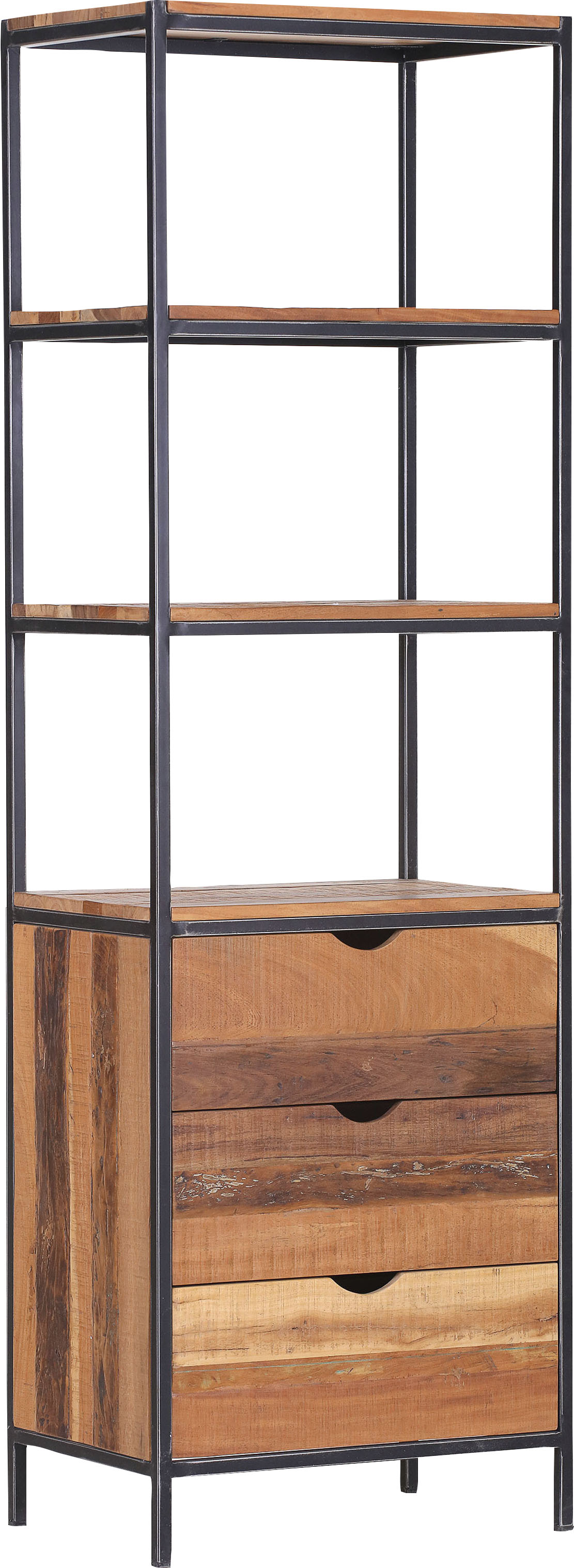 Regal GUTMANN FACTORY "Jagger", beige (natur), B:60 H:190 T:40, Regale, Standregal, aus recyceltem Massivholz Image
