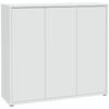 Schuhschrank FORTE "Alice Springs", weiß (secret grau), B:109,2cm H:99,1cm T:34,9cm, Spanplatte, Schränke, Stauraumschrank, Mehrzweckschrank, grifflose Front, Push to open