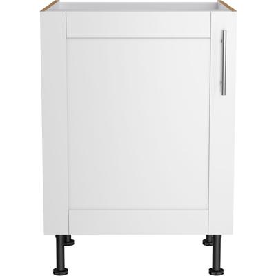 Spülenschrank KOCHSTATION "KS-Ahus", braun (weiß matt, wildeiche nachbildung), B:60cm H:87cm T:58,4cm, Schränke, Breite 60 cm Image
