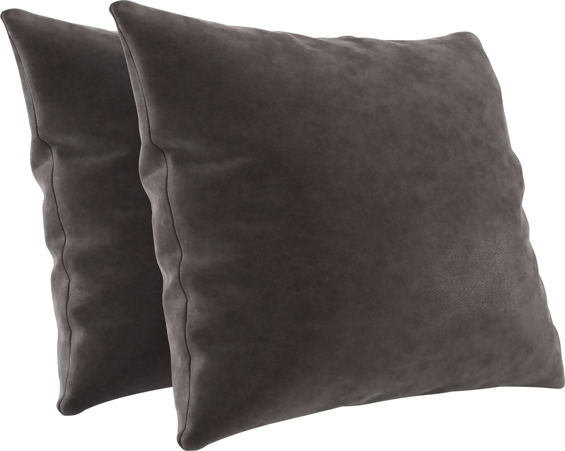 Sofakissen HOME AFFAIRE "Viva", grau (anthrazit), B:50cm H:50cm T:8cm, 100% Polyester, Polsterauflagen, 2er Kissen-Set wahlweise in zwei Größen