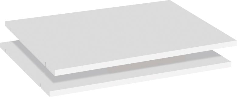 Einlegeboden PLACES OF STYLE "Piano, Gala, aus FSC-zertifiziertem Holzwerkstoff", weiß, B:72cm H:1,8cm T:32cm, Spanplatte, Einlegeböden, Einlegeboden, jeweils 2 Stück, in den Breiten 43, 72 oder 88cm