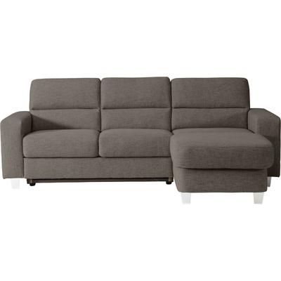 Ecksofa ALINA "Ilana", braun (braun tta 14), B:281cm H:90cm T:167cm, Struktur TTA (100% Polyester), Sofas, wahlweise mit Bettfunktion und Stauraum Image