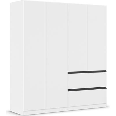 Drehtürenschrank RAUCH "Kleiderschrank Schrank Garderobe Wäscheschrank COSTA in 3 Breiten", schwarz-weiß (alpinweiß, schwarz), B:181cm H:197cm T:54cm, Holzwerkstoff, Schränke, viel Platz, grifflose Front und Push-to-Open Funktion MADE IN GERMANY Image