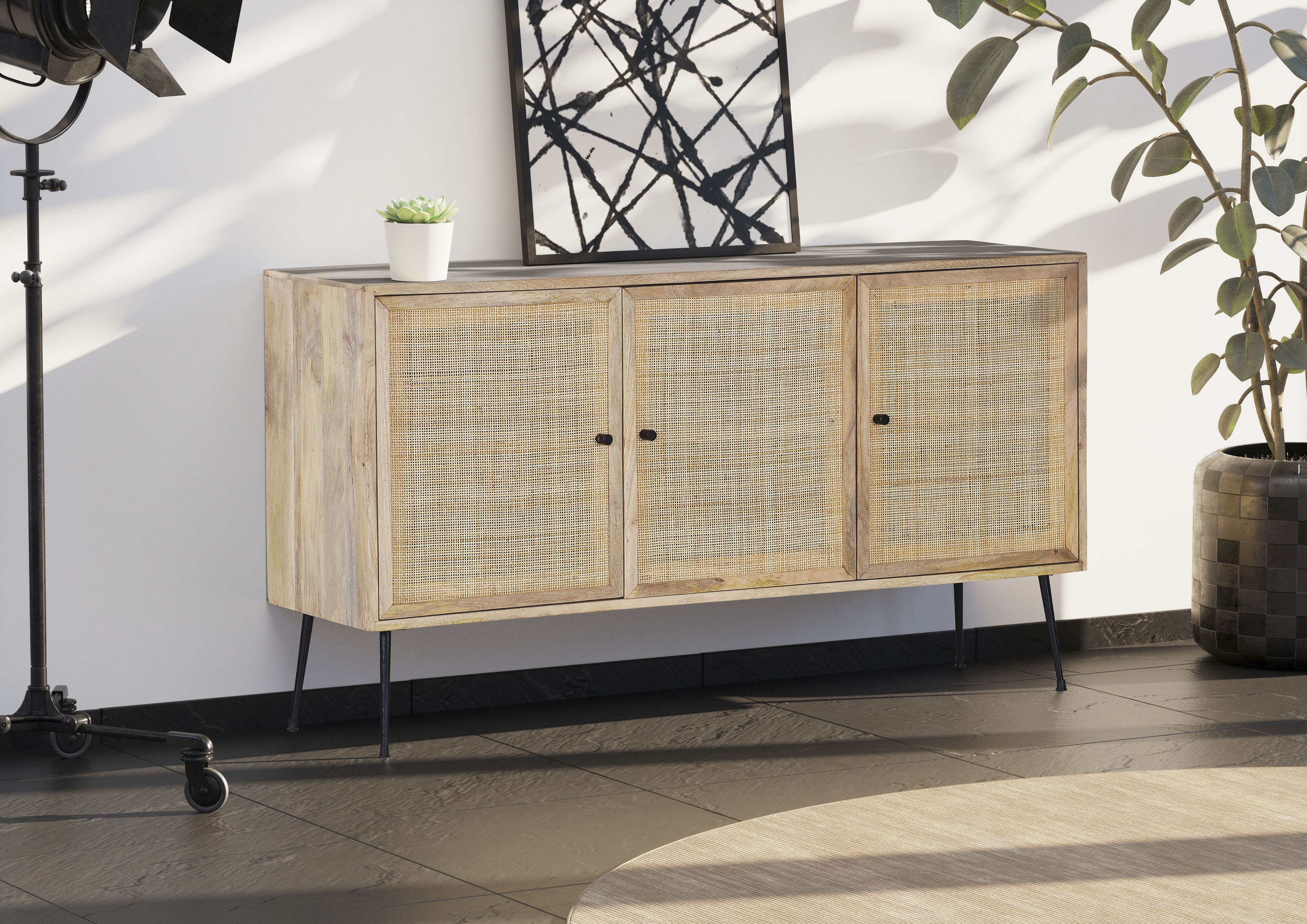 Sideboard GUTMANN FACTORY, beige (natur), B:145cm H:80cm T:42cm, Sideboards, Kommode, Breite 145 cm Image
