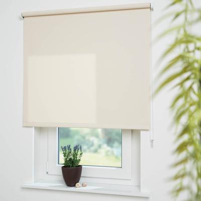 Seitenzugrollo LIEDECO "Uni" Gr. 6, beige (cream), B:122cm H:180cm, Polyester, Rollos, Montage ohne Bohren zum Klemmen mit separatem Klemmträger möglich Image