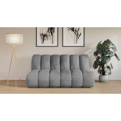 2,5-Sitzer "Priya Designersofa, moderne Steppung, auch in Bouclé", grau (hellgrau), B:185cm H:84cm T:108cm, 100% Polyester, LEGER HOME BY LENA GERCKE, Sofas, gemütlich und modern, B/T/H: 185/108/84 cm Image