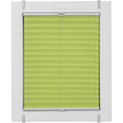 Plissee SUNLINES "One Size Style Crepe", grün (grün, grau, grau), B:75cm H:130cm, Obermaterial: 85% Polyester, 15% sonstige Fasern, Plissees, Zubehörfarbe grau, zum Klemmen Image