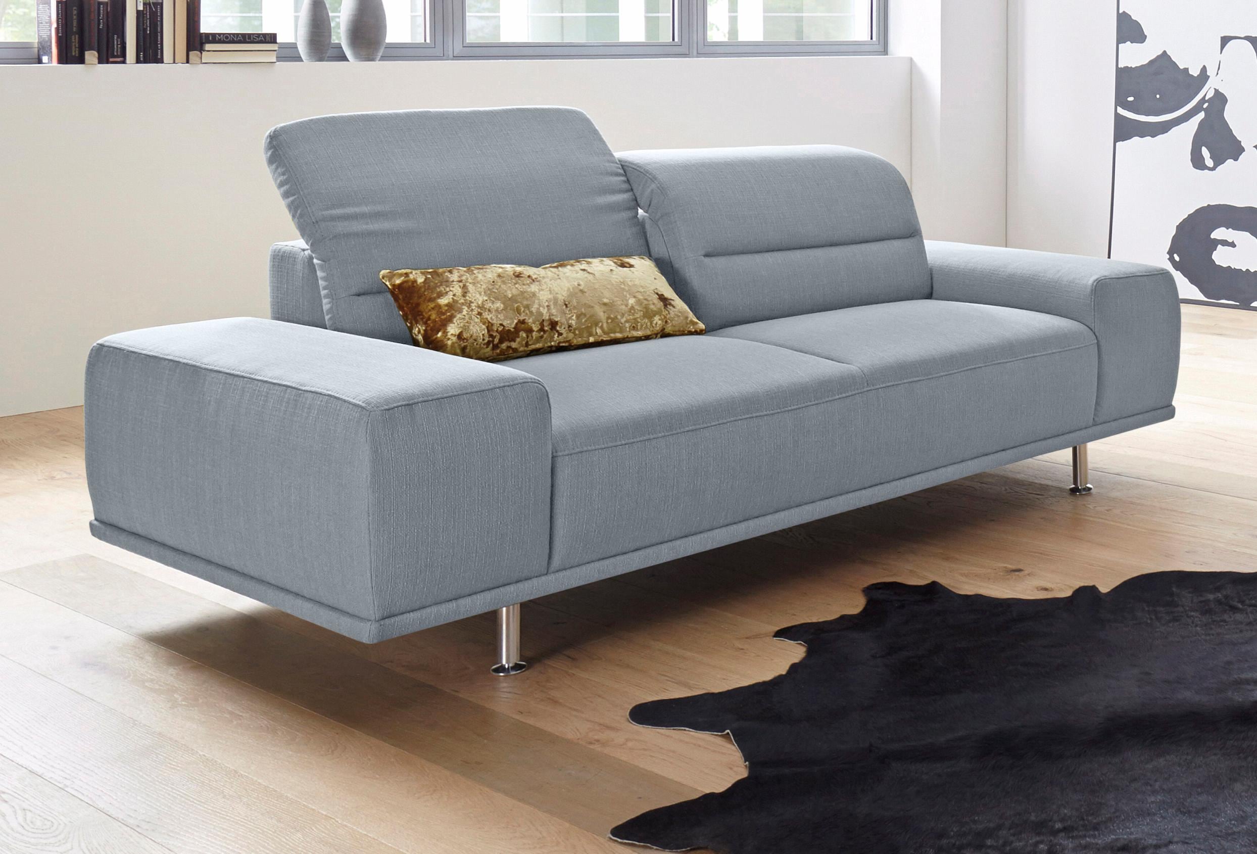 3-Sitzer SIT & MORE "Mariola", grau (hellgrau), B:212cm H:93cm T:130cm, Luxus-Microfaser (100% Polyester);Struktur (100% Polyester);Luxus-Microfaser ALTARA NUBUCK (100% Polyester), Sofas, mit Federkern, inklusive Sitztiefenverstellung