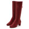Schlupfstiefel LASCANA, Damen, Gr. 39, rot (bordeaux), Obermaterial: 100% Textilmaterial. Futter: 100% Textilmaterial. Decksohle: 100% Lederimitat. Laufsohle: 100% Synthetik, modisch, Schuhe, Schlupfboots, Slouchy Boots, Slip-On, Stretch & Blockabsatz