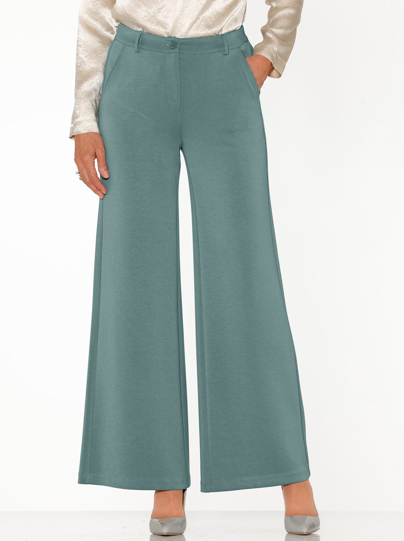 Webhose CREATION L PREMIUM, Damen, Gr. 25, Kurzgrößen, grün (jade), 50% Modal, 44% Polyester, 6% Elasthan, unifarben, Hosen