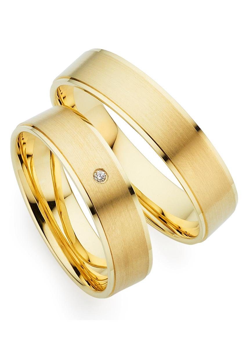 Trauring PHÖNIX "Schmuck Geschenk Gold 333 Trauring Ehering LIEBE versch. Varianten" Gr. 56, gold (gelbgoldfarben), Fingerringe, 56, ohne Brillant, Gelbgold 333, 5mm, Made in Germany, wahlweise mit oder ohne Brillant Image