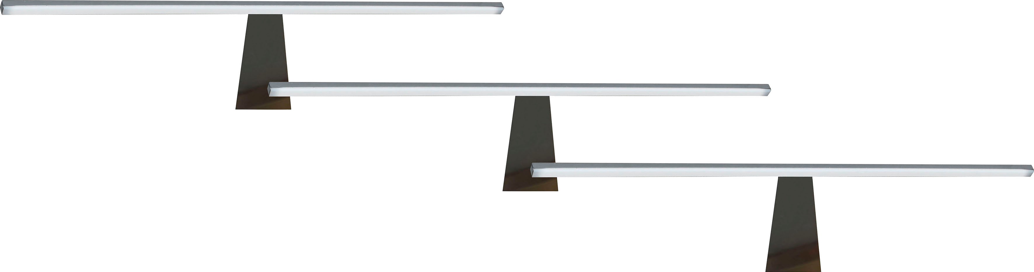 Aufbauleuchte WIEMANN, grau (chromfarben), B:60cm H:6cm T:19cm, Leuchten, (3er Set)