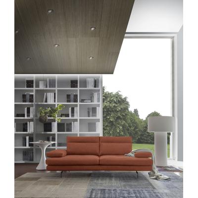 3-Sitzer CALIA ITALIA "Toby Wing, Designsofa, hochwertige Verarbeitungsdetails, bequem", rot (rosso quebec), B:208cm H:90cm T:113cm, Synthetische Faser (100% Polyester), Sofas, inkl. Sitztiefenverstellung und Armteilfunktion, Füße in Schwarz matt Image