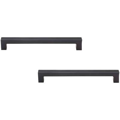 Stangengriff WELLTIME "Trento", schwarz, L:13,8cm, Griffe, Möbelgriff Image