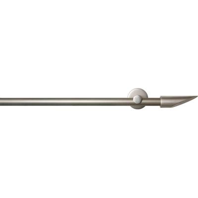 Gardinenstange GARESA "SEFRA", grau (nickelfarben), L:320cm Ø:16mm, Aluminium, Gardinenstangen, Vorhanggarnitur,Innenlaufgarnitur, verlängerbar, Endknopf Keil Image