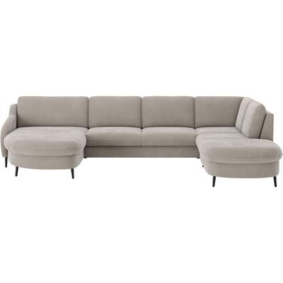 Wohnlandschaft SIT & MORE "Soul U-Form", grau (anthrazit), B:372cm H:90cm T:239cm, 100% Polyester, Sofas, wahlweise mit Bett und Bettkasten Image