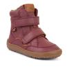 Barfußschuh FRODDO "BAREFOOT TEX WINTER", Kinder, Gr. 31, lila (beerenfarben), Leder, casual, Schuhe, Klettschuh, Winterstiefel mit TEX-Membrane