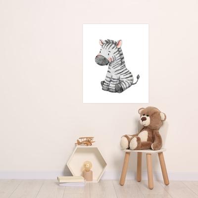 Bild mit Rahmen LÜTTENHÜTT "oder Poster, Zebra", bunt (farbe bild(er): bunt), B:30cm H:40cm T:0,2cm, Papier, Bilder, HD Premium Druck Image