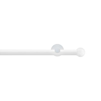 Gardinenstange GARESA "WHITE", weiß, L:370cm Ø:20mm, Eisen, Gardinenstangen, Vorhanggarnitur, Innenlauf, verlängerbar, Endknopf Kugel Image