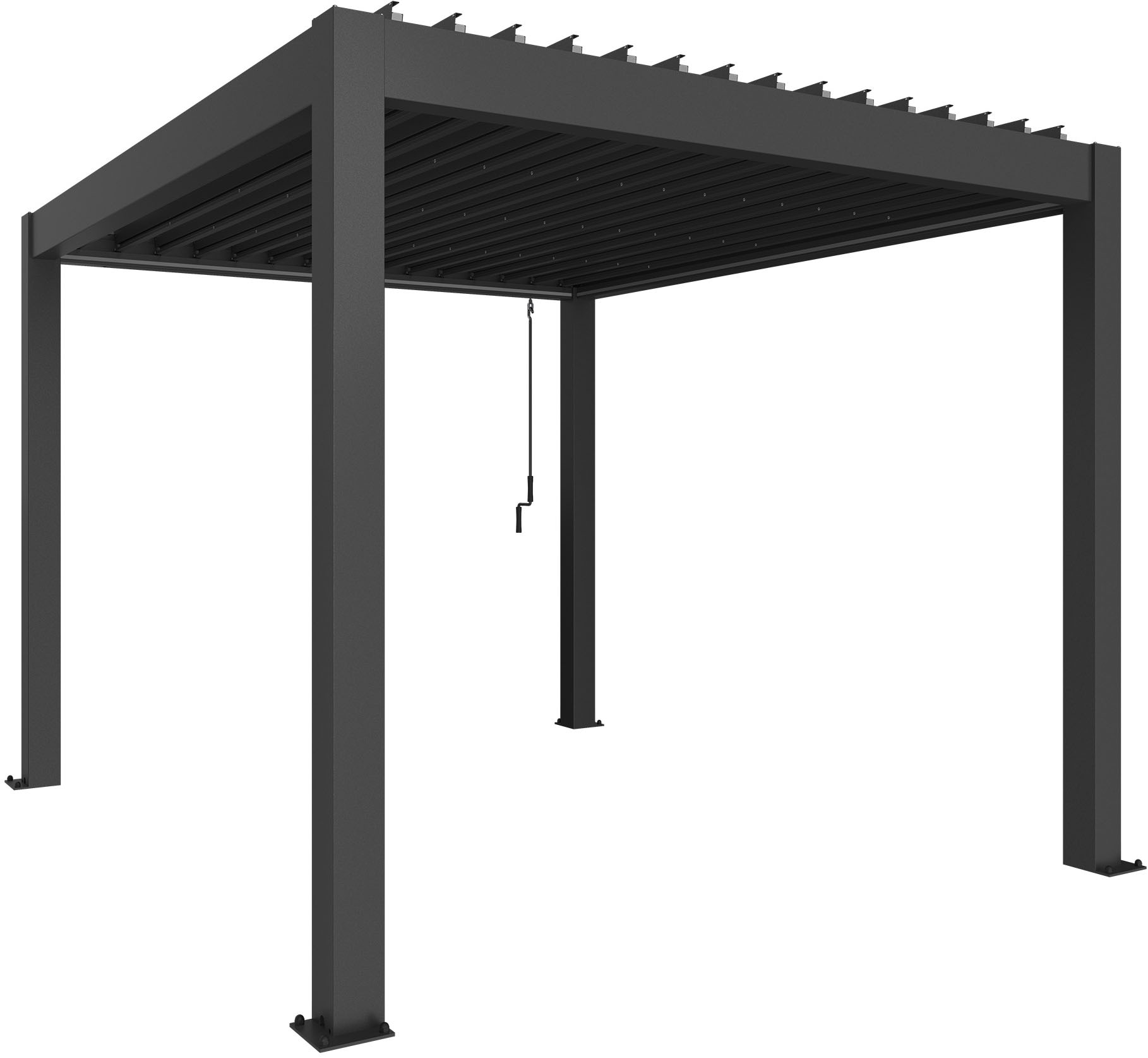 Pergola BIOHORT "3x3,5 m, verschiedene Farben", grau (dunkelgrau, metallic), B:312cm T:367,5cm, Pergolen, 312x367,5x264 cm, ausgezeichnet mit dem Red Dot Design Award