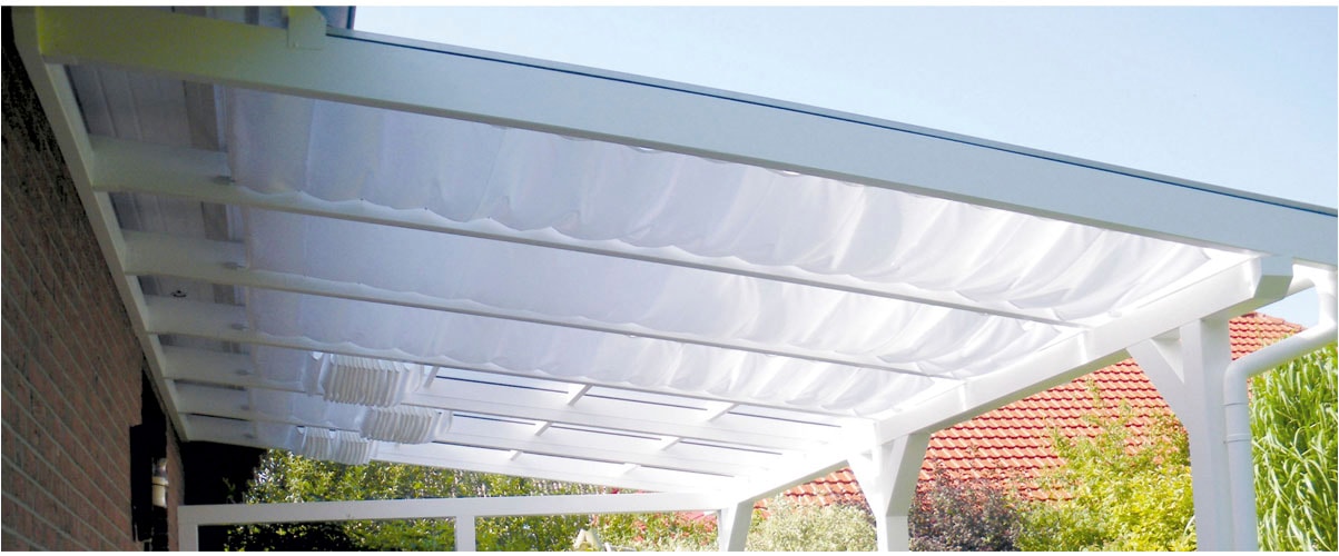 Sonnensegel SKANHOLZ, weiß, Polyester, Sonnensegel, für Breite 541 cm, Tiefe 357/389/400 cm