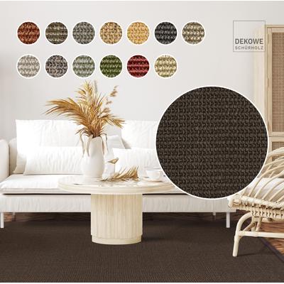 Sisalteppich DEKOWE "Mara S2 mit Bordüre Spezial", braun (mocca), B:80cm H:5mm L:200cm, Sisal, Teppiche, 100% Sisal, auch als Läufer, Wohnzimmer Image