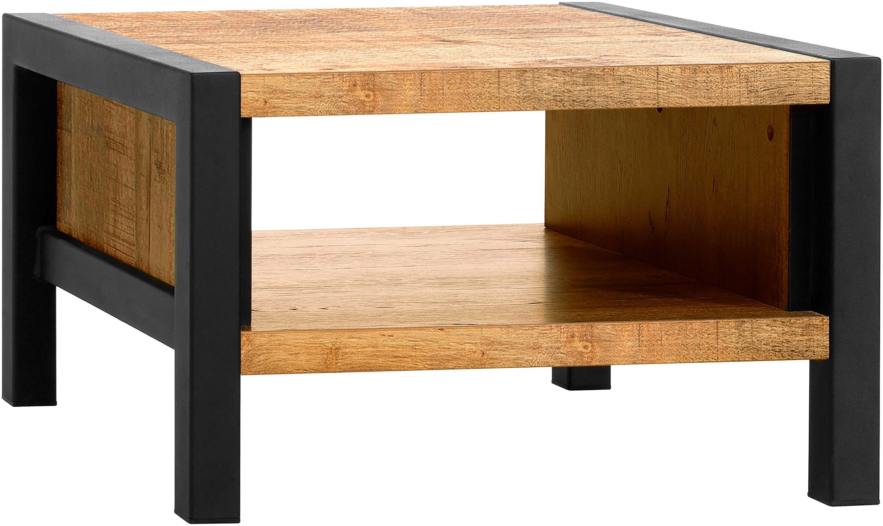 Couchtisch OMG DESIGN "Ocean", gelb (mango, schwarz, mango), B:67cm H:40cm T:67cm, Tische, Zeitloser Landhausstil, mit Metallgestell