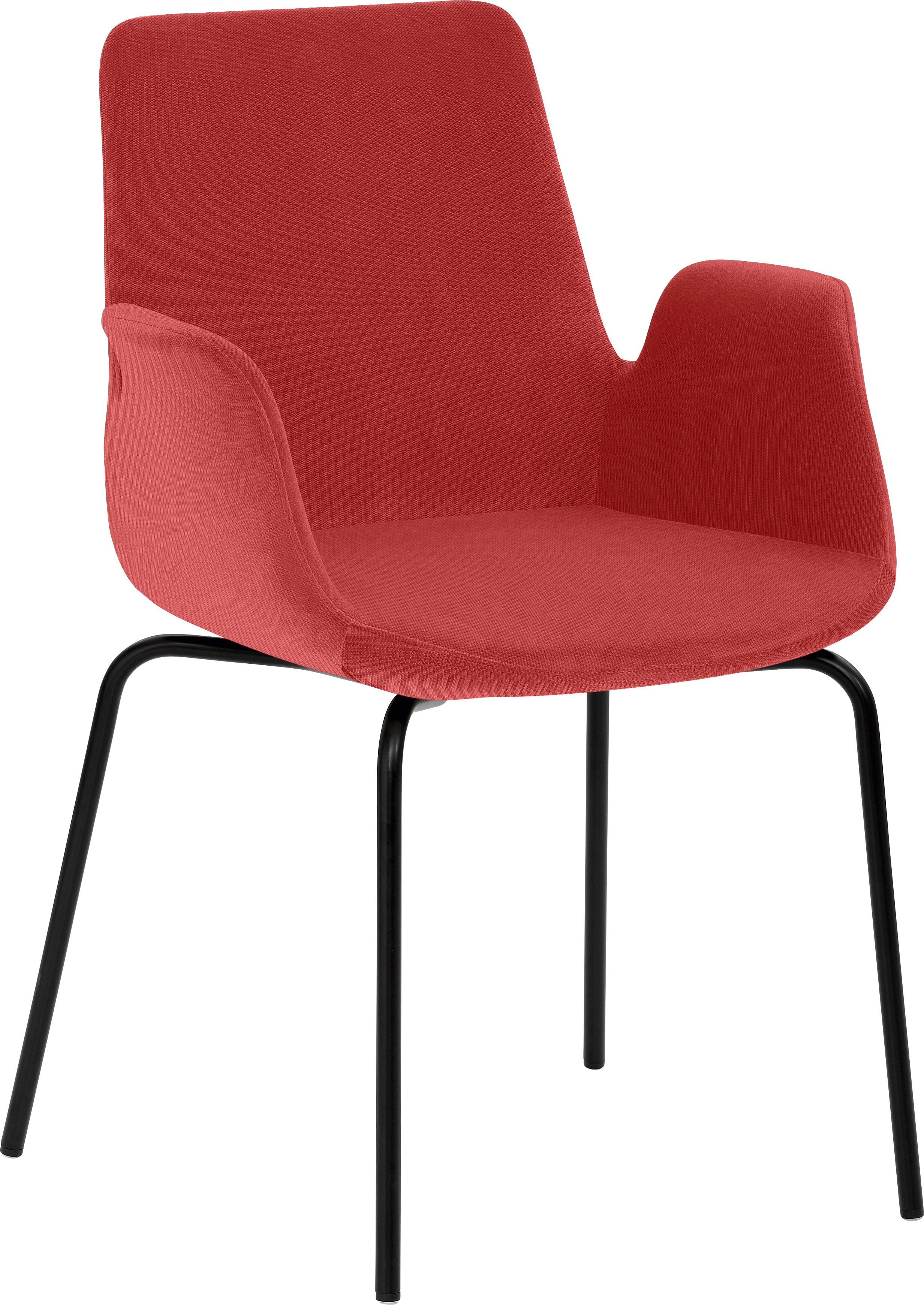 Bürostuhl MAYER SITZMÖBEL "Sessel myHELIOS", rot (kirschrot, schwarz), B:58cm H:86cm T:59cm, Metall, Polyester, Stühle, Esszimmerstuhl