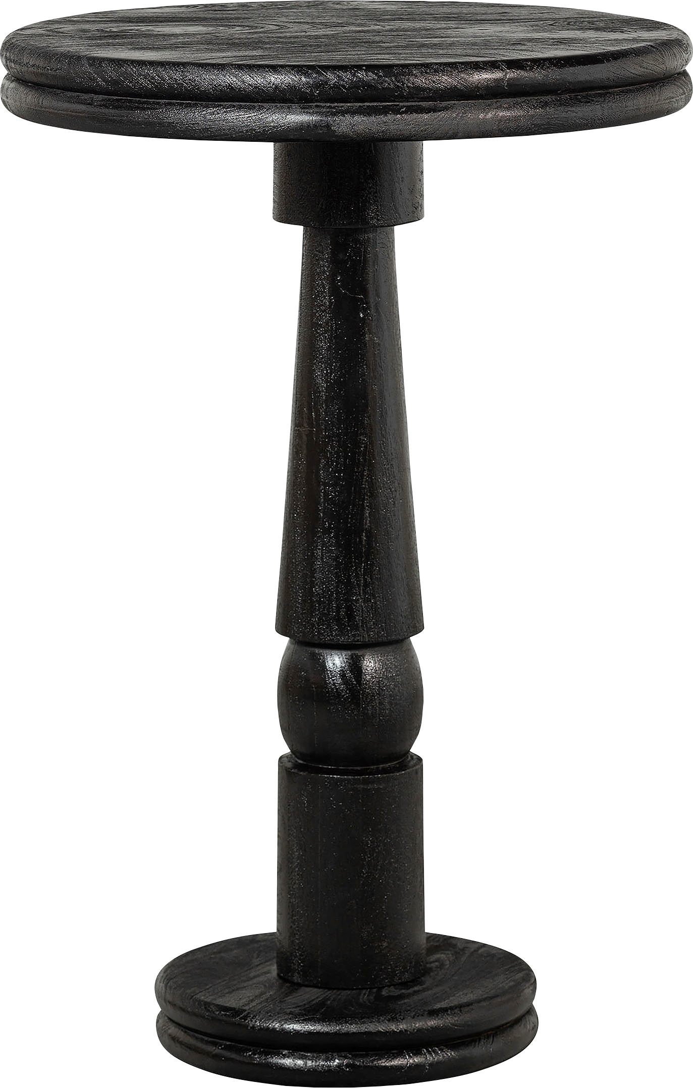 Bartisch WOOOD "Kolby", schwarz, B:70cm H:105cm T:70cm, Tische, Bartisch, aus Mangoholz, H 105 cm x Ø 70 cm