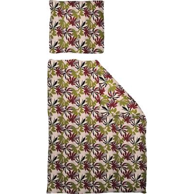 Bettwäsche ADAM "Jungle", rot (dunkelrot, rosa), B/L: 155cm x 200cm, , Renforcé, B/L: 80cm x 80cm, Renforcu00e9, Obermaterial: 100% Baumwolle, Bettwäsche, GOTS zertifiziert - aus Bio-Baumwolle Image