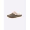 Hausschuh MUBB, Damen, Gr. 42, grau, Veloursleder, Lammfell, sportlich, Schuhe