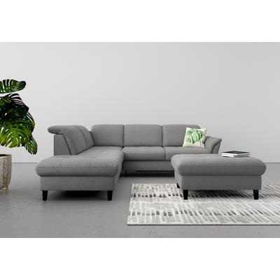 Ecksofa SIT & MORE "Maggiore L-Form", grau, B:261cm T:224cm, 98% Polyester, 2% Polyamid, Sofas, wahlweise mit Kopfteilverstellung, Bettfunktion und Stauraum Image